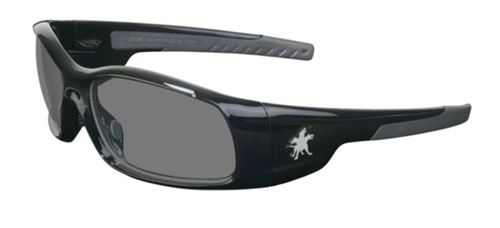 Swagger® SR1 Series Black Safety Glasses with Gray Lens - Spill Control